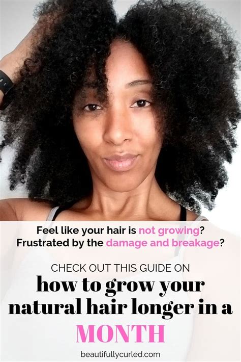 How To Grow Natural Hair Longer In A Month • Beautifully Curled