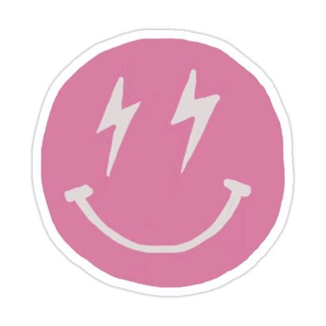 Pink Smiley Sticker By Tess B Preppy Wallpaper Preppy Aesthetic