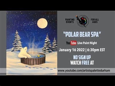 "Polar Bear Spa" YouTube Live Tutorial | Polar bear, Artist palette, Polar