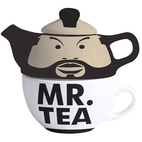 Mr Tea Cup And Teapot Set Retro T Ceramic Novelty A Team B A Baracus