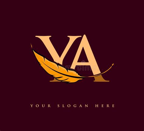 Initial Letter Ya Logo With Feather Company Name Simple And Clean