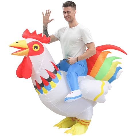 Funny Riding Chicken Costume - MYanimec