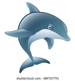 Standing Dolphin Cartoon Stock Vector Royalty Free 391448746