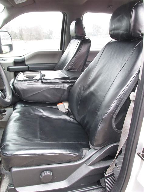 Durafit Seat Covers Compatible With Black Leatherette For 2015 2022 Ford F150 F550