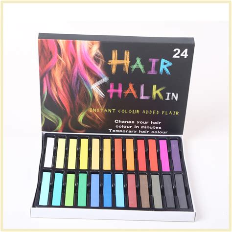 Cengzishu Hair Crayons For Girls 24 Color Hair Chalk Temporary Coloring Diy Non Toxic Pastel