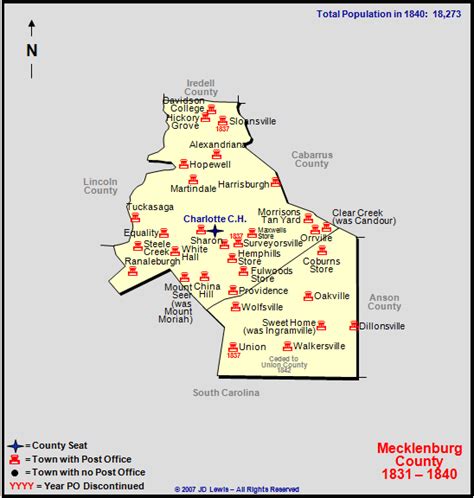 Mecklenburg County, NC - 1831 to 1840