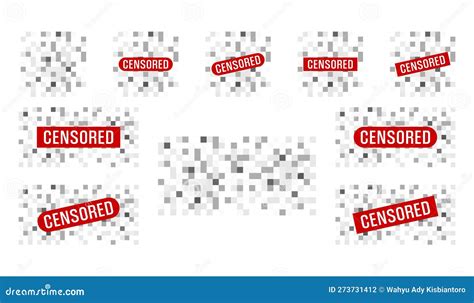 Censor Vector Rectangle Sign Squre Pixel Background 157642598