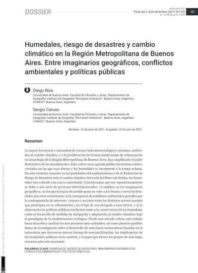 Humedales riesgo de desastres y cambio climático en la Región