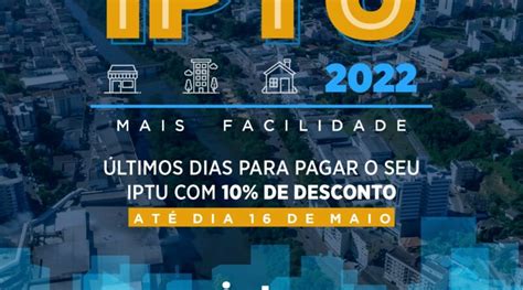 ÚLTIMOS DIAS PARA PAGAR O SEU IPTU 10 DE DESCONTO Portal LAI de