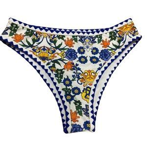 Zaful Swim Womens Strapless Wave Bandeau Bikini Size S Piece Bathing Suitcheeky Laceup