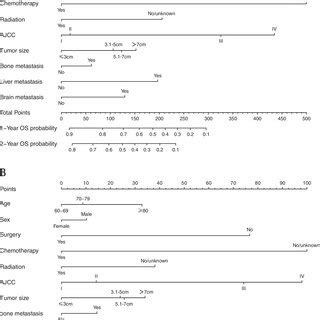 Nomogram Predicting And Year Os A And Css B Of Patients With