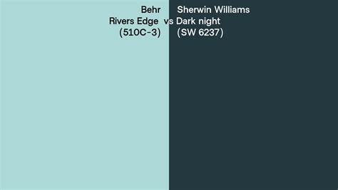 Behr Rivers Edge C Vs Sherwin Williams Dark Night Sw Side