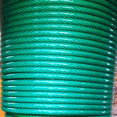 China 7 7 6 7 Red PVC Coated Galvanized Steel Wire Rope China PVC