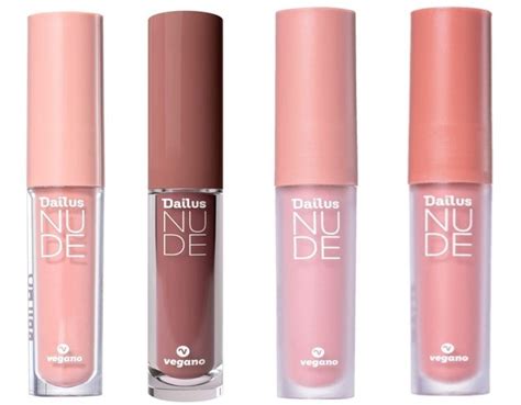 Batom Liquido Dailus Nude Brillho Kit 04 Parcelamento Sem Juros