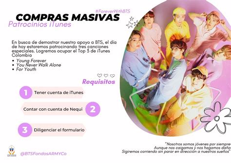 Bts Fondos Army Colombia On Twitter Patrocinio Itunes