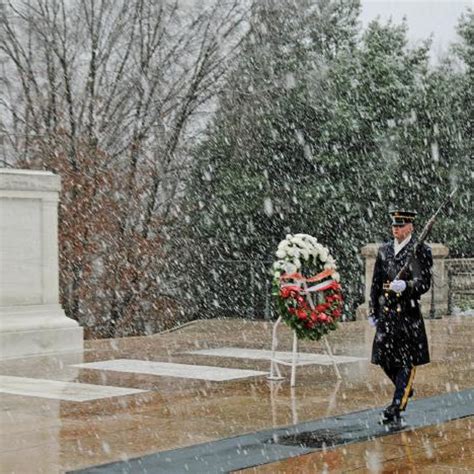 Tomb Of The Unknown Soldier Guard Bad Weather