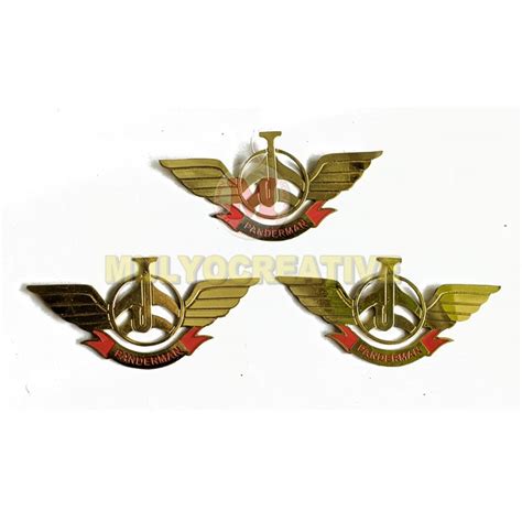 Brevet Pin Wing Panderman Pin Panderman Pesan Pin Enamel Lencana Pin