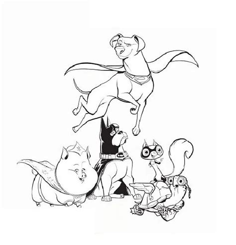 DC Super Pets Coloring Page Super Pets 1199 Coloringlive