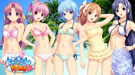 Aoi Matsuri Bikini Blue Eyes Blue Hair Breasts Cleavage Green Eyes