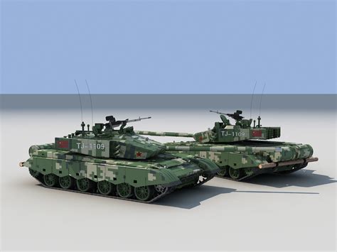 China Ztz 99 Ztz 99a Main Battle Tanks 3d Model Cgtrader