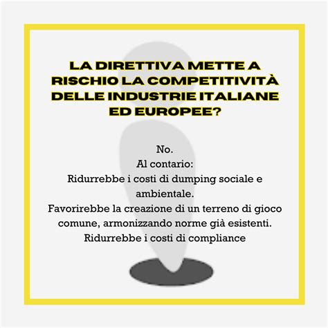 Sulla Due Diligence Il Governo Mantenga L Impegno Preso