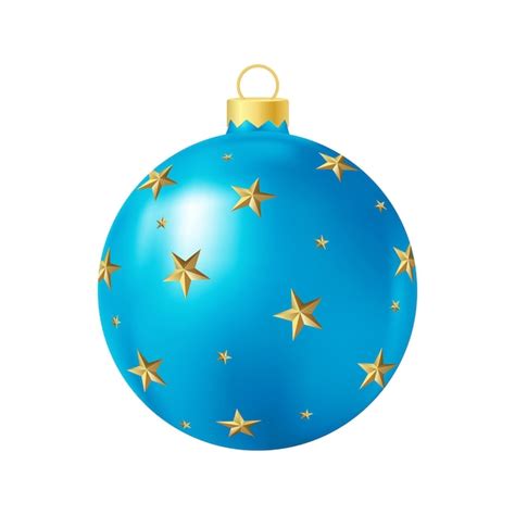 Juguete De Rbol De Navidad Azul Con Estrellas Doradas Ilustraci N De