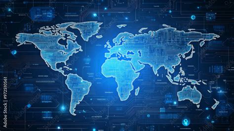 digital world map  code ecommerce world map   electronic