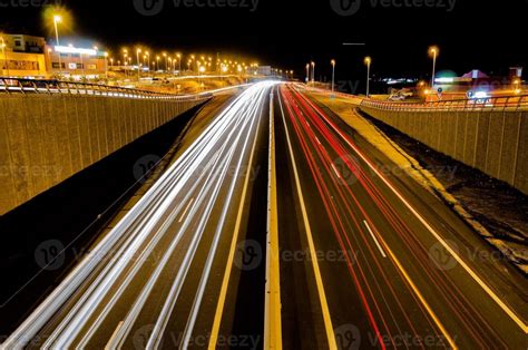 Highway at night 20758438 Stock Photo at Vecteezy