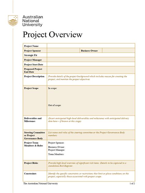 Project Overview V1.0 | PDF