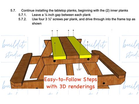 DIY Picnic Table Picnic Table Plans Woodworking Plans Outdoor Table ...