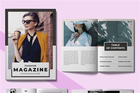 Fashion Magazine Template Layout Design Brochure Mightydesign