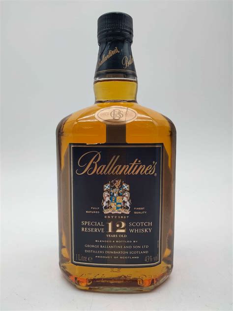 Ballantines 12 Year Old Very Old Scotch Whisky Litre Whiskey