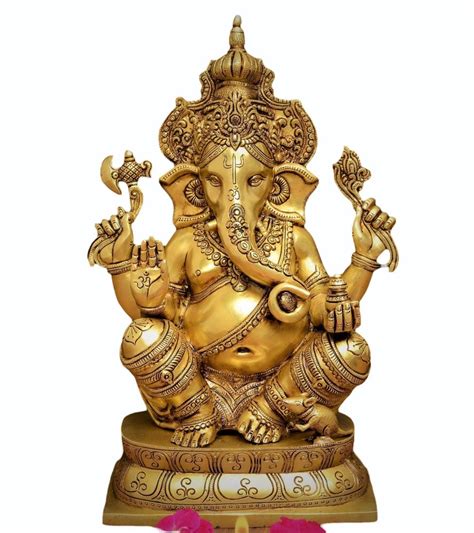 Golden Brass Ganesha Statue Temple At Rs In Aligarh Id