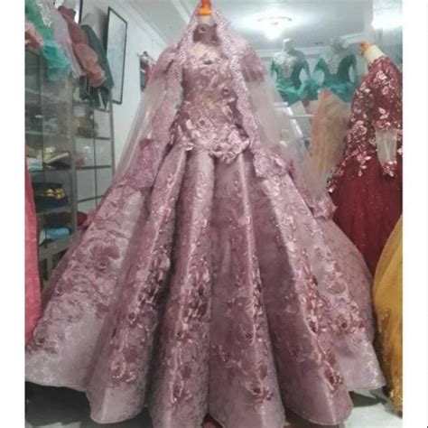 Baju Pengantin Warna Purple Tip Buat Bakal Pengantin Butik Jemari