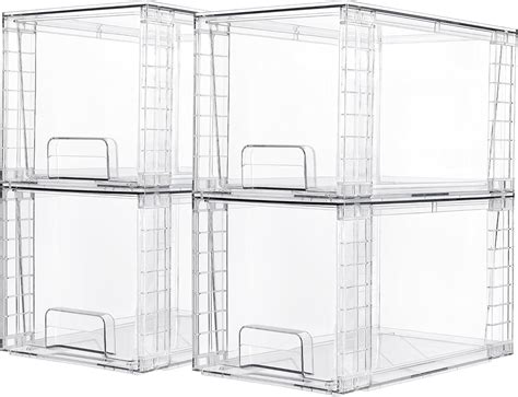 vtopmart  pack large stackable storage drawersclear acrylic drawer