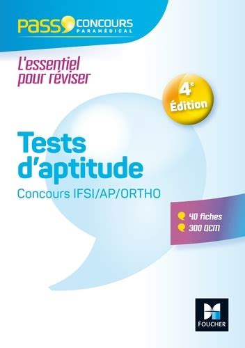 Tests d aptitude concours IFSI AP Ortho de Valérie Béal Grand Format