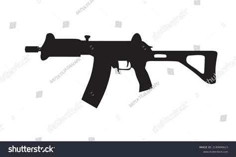 Silhouette Rifle Vector Isolated Long Range Stock Vector (Royalty Free ...