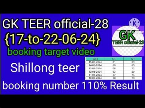 To Shillong Teer Booking Number Target Video Gk Teer