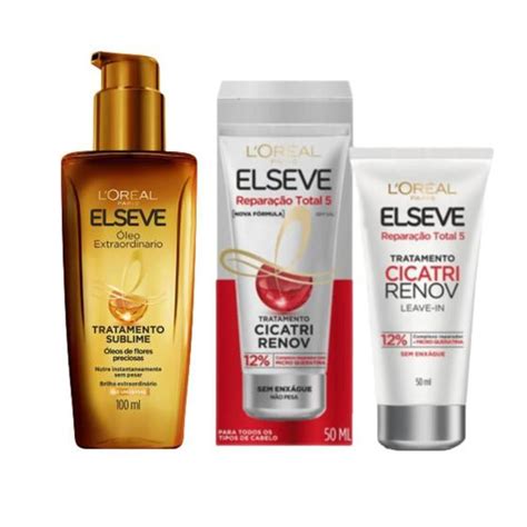 Kit Elseve Óleo Extraordinário Cicatri Renov Leave In L Oréal Paris