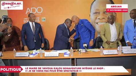 C Te D Ivoire Kalou Bonaventure Rejoint Le Rhdp Comment Ouattara