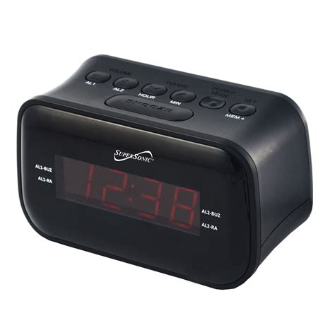 Supersonic 97086065M Dual Alarm Clock Radio with Wireless Connectivity ...