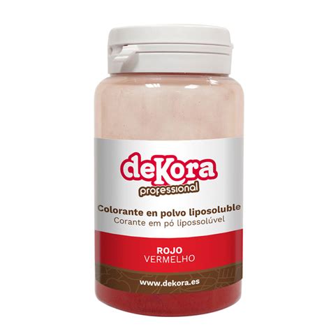 COLORANTE LIPOSOLUBLE ROJO EN POLVO 25G Dekora