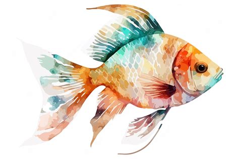 Premium Vector Watercolor Fish Vector Illustration