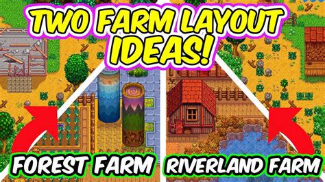 FOREST AND RIVERLAND FARM LAYOUT IDEAS Stardew Valley Farm Layouts