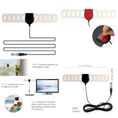 Miles Range Hd Digital Indoor Amplified Tv Antenna Hdtv Tvfox Vhf