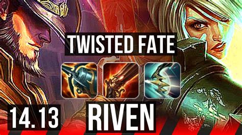 Twisted Fate Vs Riven Top 8 0 7 Rank 9 Tf Legendary Rank 30 Na