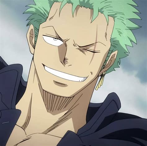 Download Grinning One Piece Roronoa Zoro Pfp Wallpaper