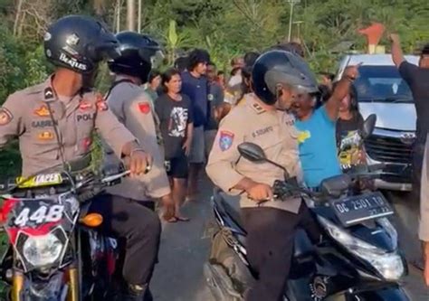 Diadang Massa Penyidik Polres Halmahera Timur Batal Geledah Rumah