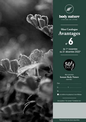 Calam O Catalogue Avantage Body Nature Novembre D Cembre