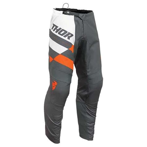 Pantalon Motocross Enfant Thor Sector Checker Gris Orange